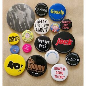 17 Movie Film Misc Promotional Buttons